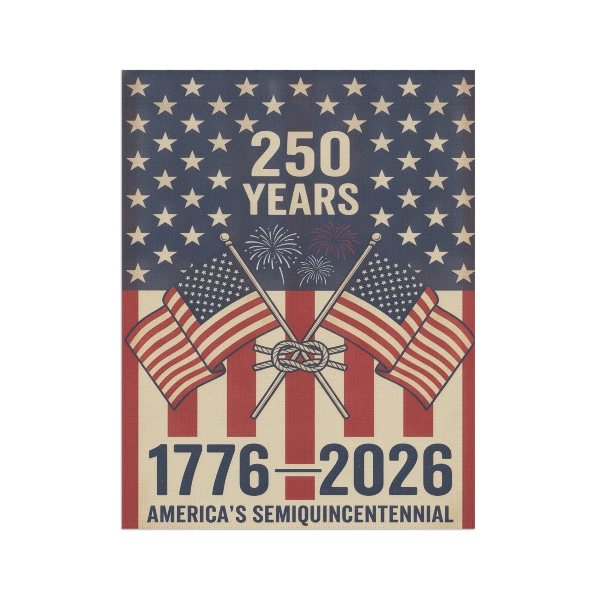 America 250 patriotic garden flag collection with red white and blue porch decor
