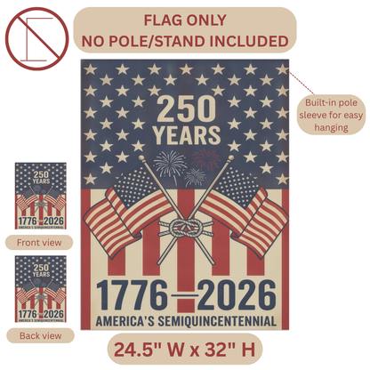 America 250 patriotic garden flag collection with red white and blue porch decor