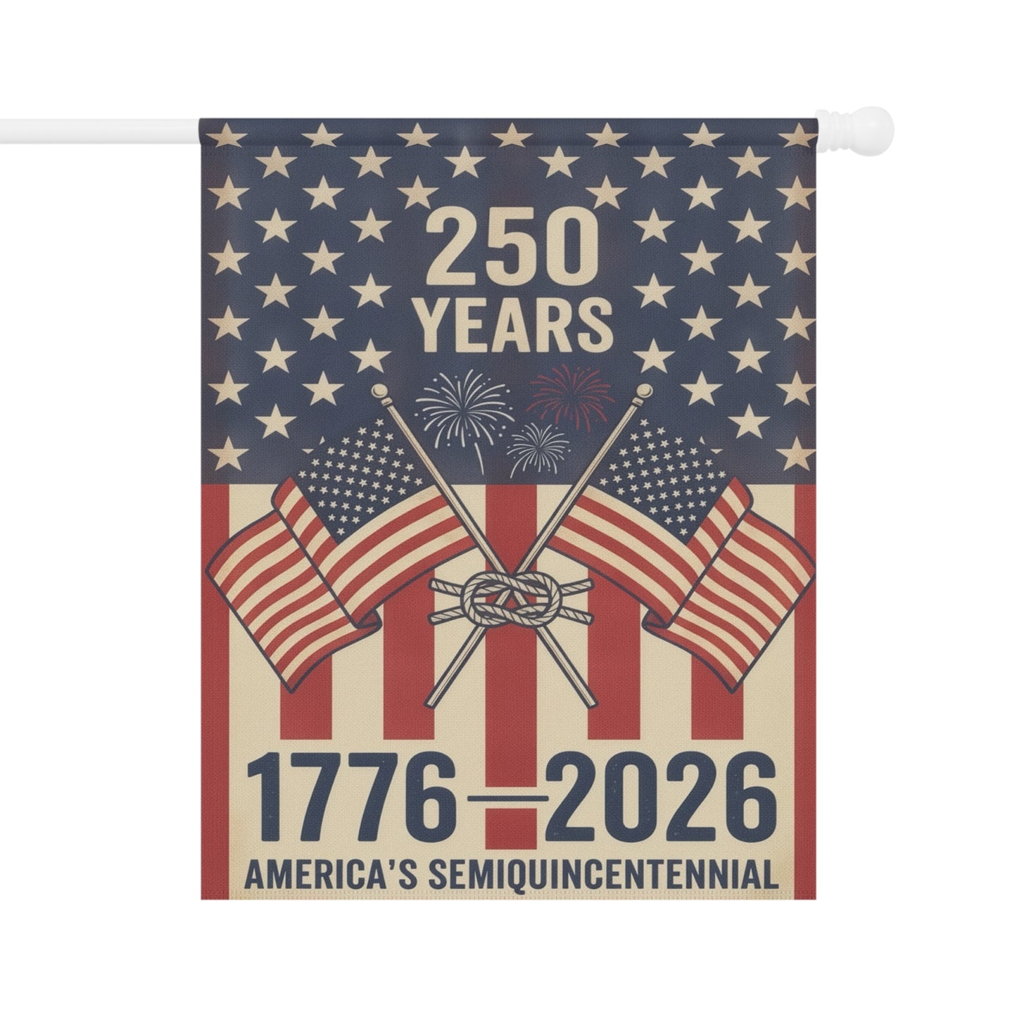 America 250 patriotic garden flag collection with red white and blue porch decor