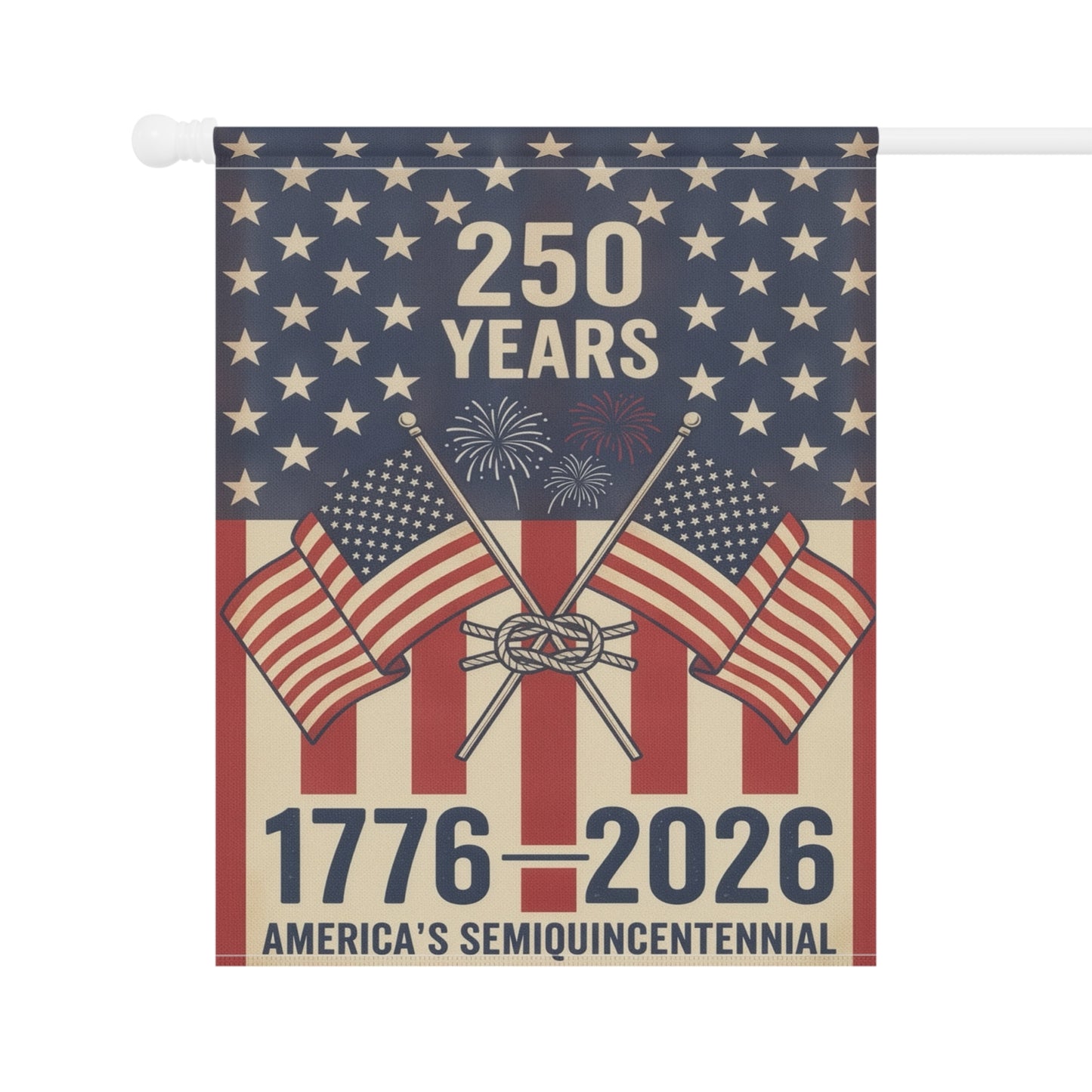 America 250 patriotic garden flag collection with red white and blue porch decor